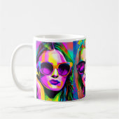 Farbige Abstrakte digitale Kunst | Frauen in der S Kaffeetasse (Links)