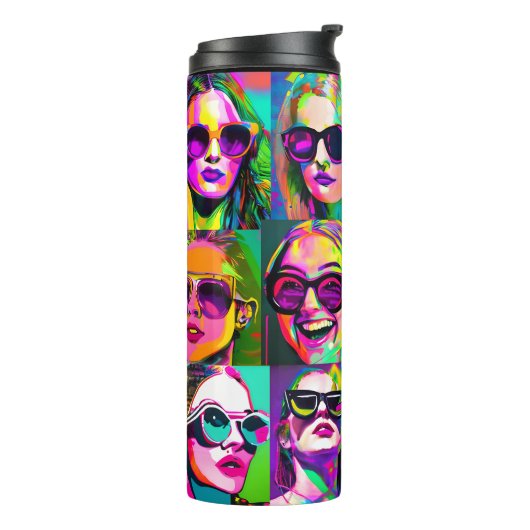 Farbige Abstrakte digitale Kunst | Frauen in der S Thermosbecher (Nach links gedreht)