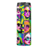 Farbige Abstrakte digitale Kunst | Frauen in der S Thermosbecher (Rückseite)