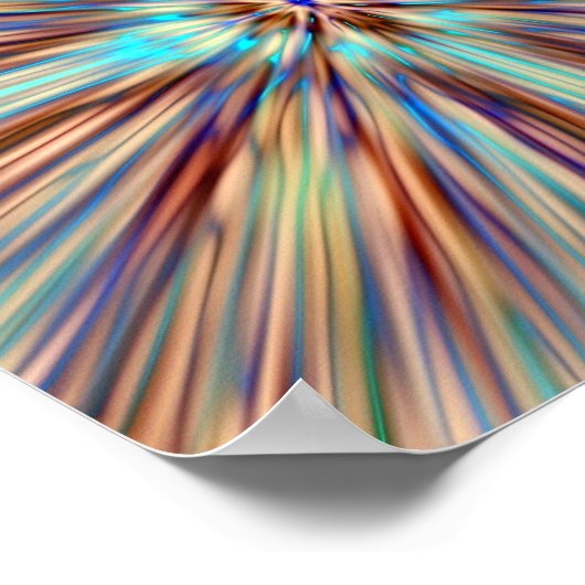 Farbige Abstrakte digitale Kunst Poster (Ecke)