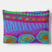 Farbige Abstrakte Digitalkunst Druckausschnitt Näh Zubehörtasche (Rückseite)