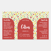 Farbige Abstrakte Dosenlinien Kosmetisches Flasche Rechteckiger Aufkleber (Vorderseite)