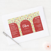 Farbige Abstrakte Dosenlinien Kosmetisches Flasche Rechteckiger Aufkleber (Umschlag)