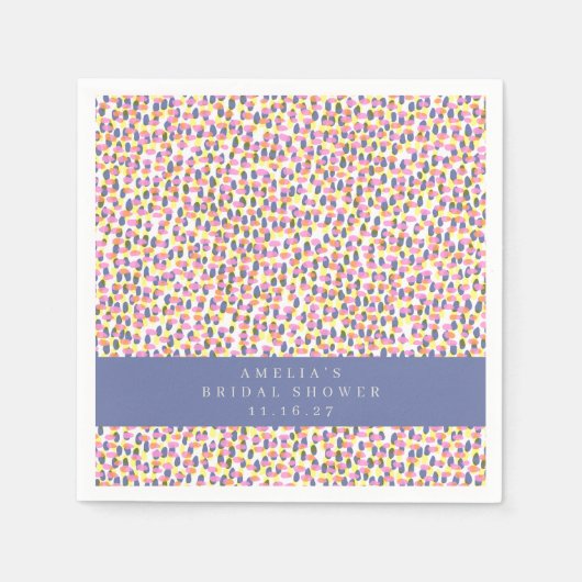 Farbige Abstrakte Dots Graduation Party Custom Serviette (Vorderseite)