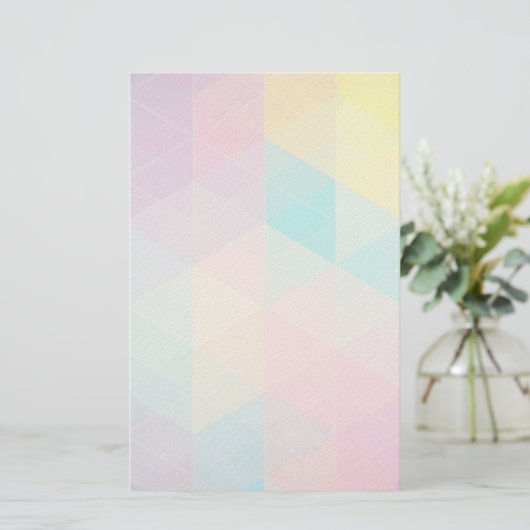 Farbige abstrakte Dreiecke Briefpapier (Stehend Vorderseite)