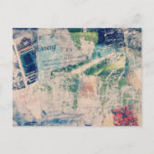 Farbige abstrakte Essay-Mixed-Media-Collage Postkarte (Vorderseite)