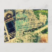 Farbige abstrakte Essay-Mixed-Media-Collage Postkarte (Vorderseite)