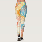 Farbige abstrakte Fantasie Leggings (Rückseite)