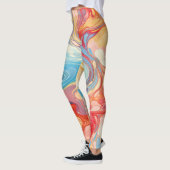 Farbige abstrakte Fantasie Leggings (Links)