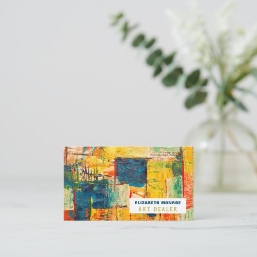 Farbige Abstrakte Farbe, Kunsthändler Visitenkarte (Stehend Vorderseite)