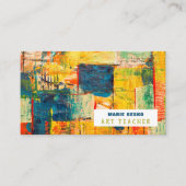 Farbige Abstrakte Farbe, Kunstlehrer Visitenkarte (Vorderseite)