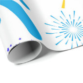 Farbige abstrakte Feuerwerkskörper Geschenkpapier (Rolleneckpunkt)