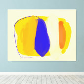 Farbige abstrakte Flecken Stretched Canvas Print Leinwanddruck (Insitu (Holzboden))