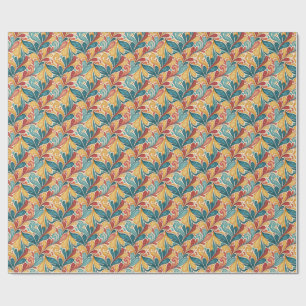 Farbige abstrakte fließende Formen Paisley-Swirlar Geschenkpapier
