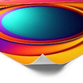 Farbige abstrakte Fließformen Bio geometrisch Poster (Ecke)