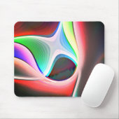 Farbige abstrakte Form des gebogenen Clippings Mousepad (Mit Mouse)