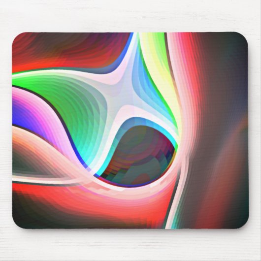 Farbige abstrakte Form des gebogenen Clippings Mousepad (Vorne)
