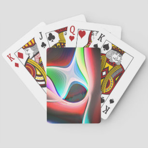 Farbige abstrakte Form des gebogenen Clippings Spielkarten