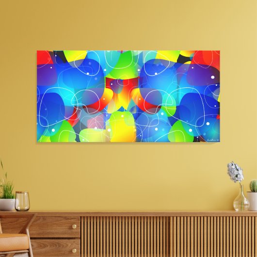 Farbige abstrakte Form moderne Leinwand (Insitu (Wohnzimmer))