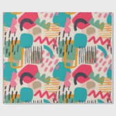 Farbige abstrakte Formen Grunge Muster Geschenkpapier (Flach)