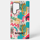 Farbige abstrakte Formen Grunge Muster Samsung Galaxy Hülle (Rückseite)