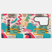 Farbige abstrakte Formen Grunge Muster Samsung Galaxy Hülle (Rückseite (Horizontal))