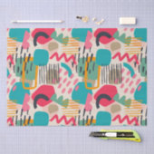 Farbige abstrakte Formen Grunge Muster Seidenpapier (Handwerk)