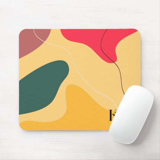 Farbige abstrakte Formen Hintergrundmousepads Mousepad (Mit Mouse)