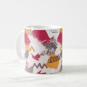 Farbige Abstrakte Formen, Linien und Punkte Kaffeetasse (Vorderseite Links)