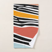 Farbige abstrakte Formen mit Zebradruckdesign Badhandtuch Set (Handtuch)