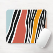 Farbige abstrakte Formen mit Zebradruckdesign Mousepad (Mit Mouse)