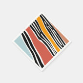 Farbige abstrakte Formen mit Zebradruckdesign Serviette (Ecke)