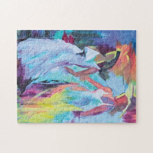 Farbige Abstrakte Frauen Puzzle (Horizontal)