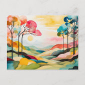 Farbige Abstrakte Frühlingsfarbe Postkarte (Vorderseite)