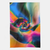 Farbige, abstrakte, gedrehte Linien in heller Skul Geschirrtuch (Vertikal)