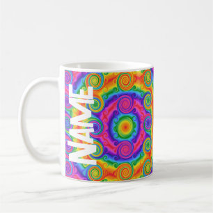 Farbige Abstrakte Gefärbte Krawatte Trippy Hippie Kaffeetasse