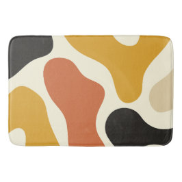 farbige abstrakte gelbe Schwarz-Weiß-Fotografie Badematte