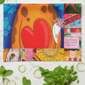 Farbige Abstrakte gemischte Katze Geschirrtuch (Gefaltet)