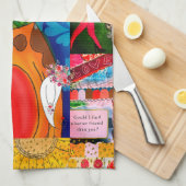 Farbige Abstrakte gemischte Katze Geschirrtuch (Viertel Falte)