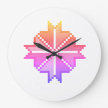 Farbige abstrakte geometrische Blume Zweifarben-Le