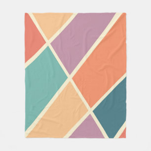 Farbige abstrakte geometrische Formen Design Fleecedecke