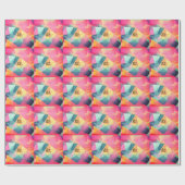 Farbige abstrakte geometrische Formen fügen Buchst Geschenkpapier (Flach)