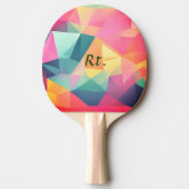 Farbige abstrakte geometrische Formen fügen Buchst Tischtennis Schläger (Vorderseite)
