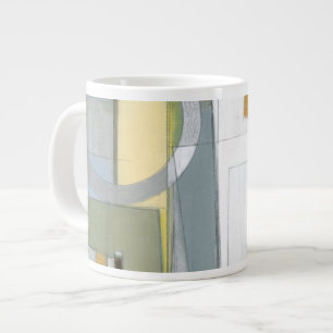 Farbige Abstrakte geometrische Formen Jumbo-Tasse