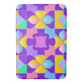 Farbige Abstrakte geometrische Muster Badematte (Vorderseite Vertikal)