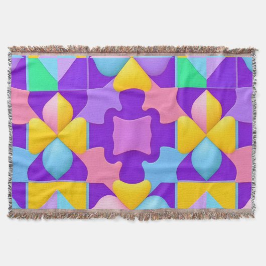 Farbige Abstrakte geometrische Muster Decke (Vorderseite)