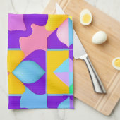 Farbige Abstrakte geometrische Muster Geschirrtuch (Viertel Falte)