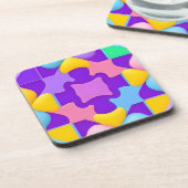 Farbige Abstrakte geometrische Muster Getränkeuntersetzer (Linke Seite)