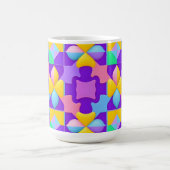 Farbige Abstrakte geometrische Muster Kaffeetasse (Mittel)