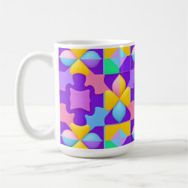 Farbige Abstrakte geometrische Muster Kaffeetasse